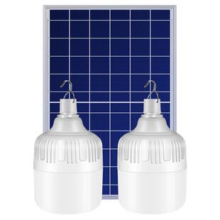 2026新款太阳能室内照明家用户外庭院电灯充电超亮感应一拖二灯泡