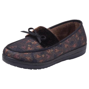 老年人二棉鞋女老北京布鞋薄绒妈妈鞋保暖防滑老人鞋子加绒奶奶鞋