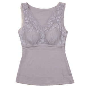 实体同款女士保暖锁温文胸一体杯背心秋冬舒适柔软磨毛大罩杯内衣