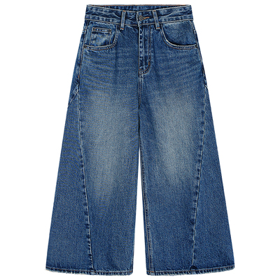 今屿花花宽松九分牛仔裤女