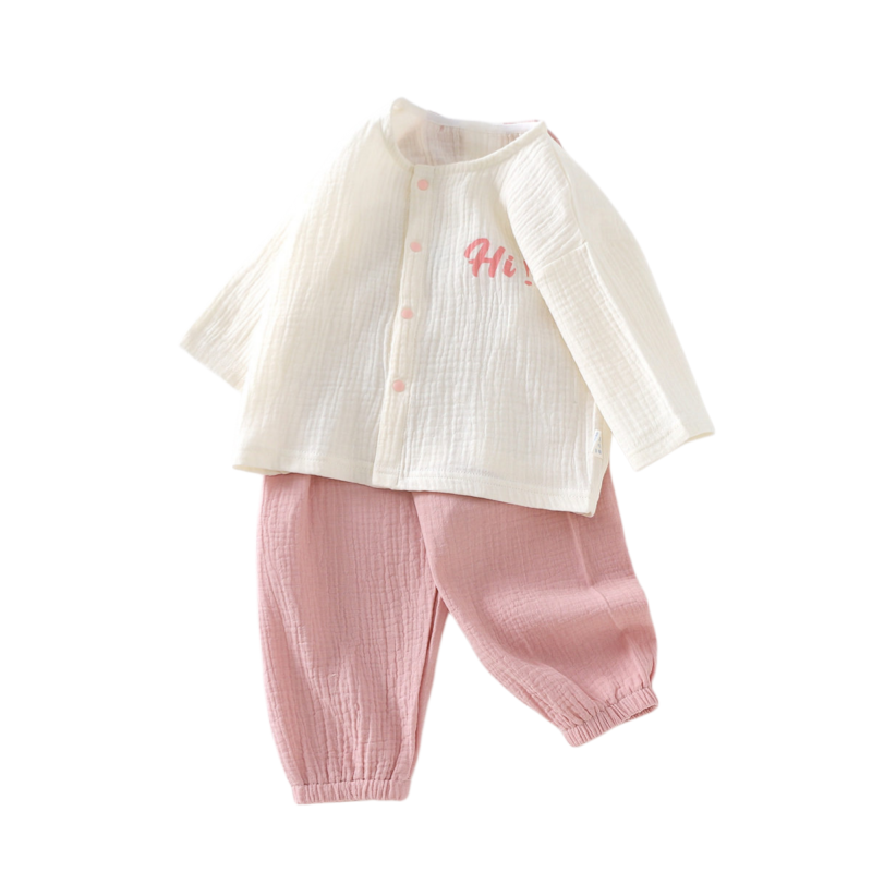 【撤柜专区】品牌专柜 婴儿衣服春夏分体小月龄家居服纱布睡衣