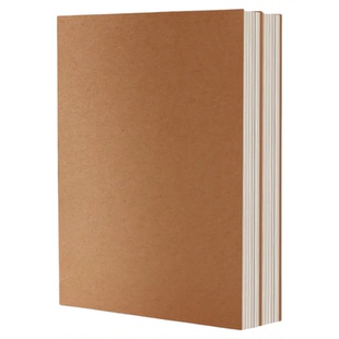 复古牛皮纸笔记本子空白本简约记事本高颜值A5草稿本加厚横线内页