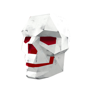 手工立体骷髅面具儿童面具全脸狐狸面具神秘感纸质儿童手工折纸立体成人万圣节恐怖面具工业风装饰摆件