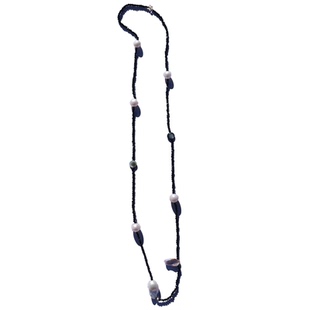 远家 黑晶石天然巴洛克珍珠项链毛衣链休闲叠戴锁骨链 Y-591限