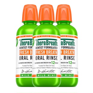 【自营】TheraBreath凯斯博士漱口水清新口气去口气孕妇抑菌3瓶装