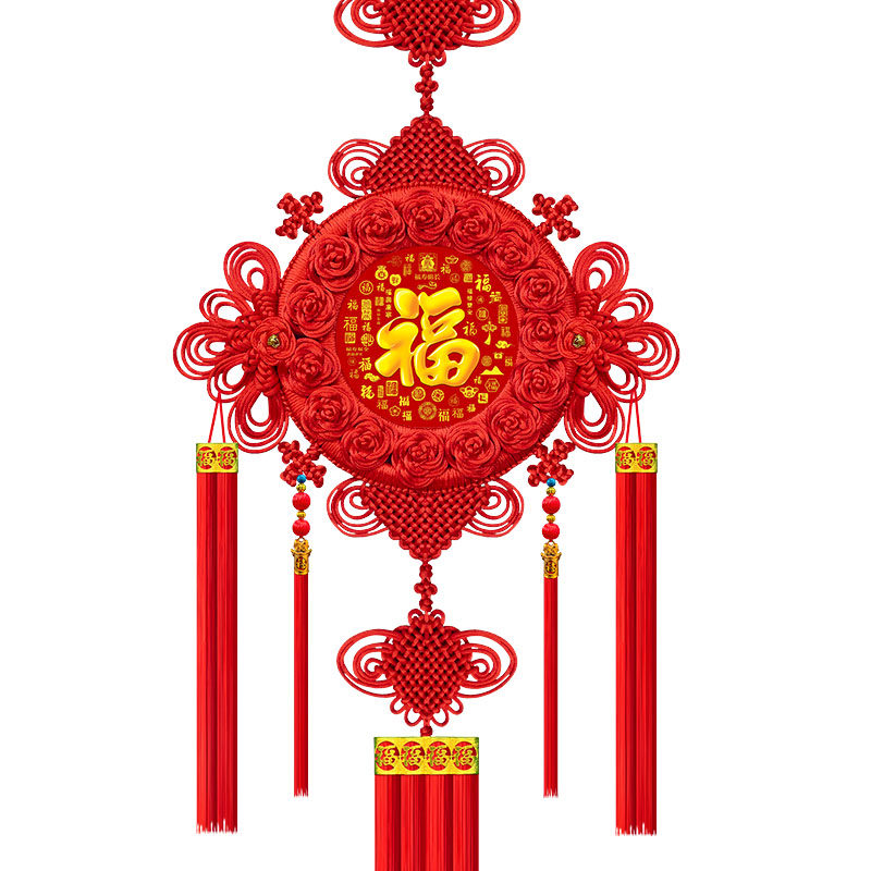 客厅大号中国结挂件大号福字桃木