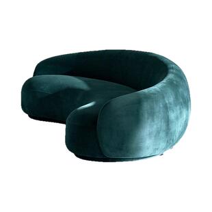 如恩Julep腰果沙发法式奶油轻奢风布艺沙发弧形沙发绿色沙发CB149