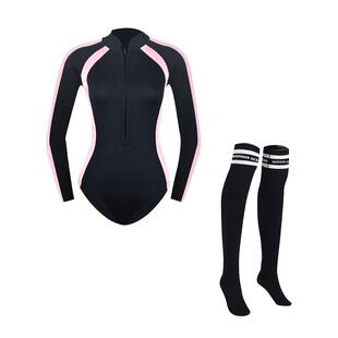 2mm潜水服女连体水母衣尾波冲浪服浮潜保暖泳衣比基尼自由潜湿衣