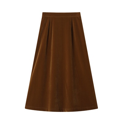 化学少女复古显瘦百搭丝绒半身裙