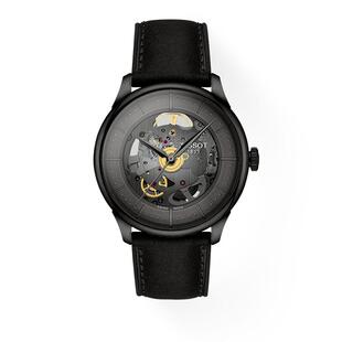 【自营】TISSOT天梭表杜鲁尔系列男表皮带时尚机械手表瑞士机械表