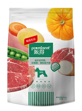派得无谷幼犬专用孕犬狗粮1.5KG