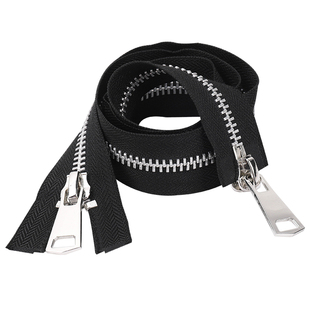 金属拉链8号铝制高档拉锁羽绒服双头拉链衣服外套双开长拉锁配件