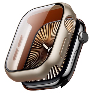 【壳膜一体】欧炫适用AppleWatchS11保护壳苹果iwatch手表壳ultra3全包series11钢化膜se3边框s10高清s9防刮
