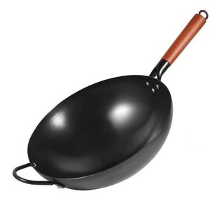 章丘同款炒锅家用铁锅无涂层不粘锅轻便铁锅传统老式锅煤气灶适用