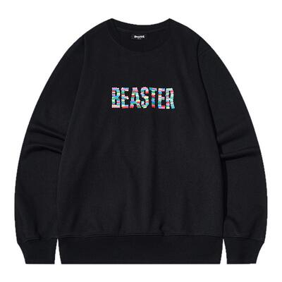BEASTER鬼脸logo印花圆领卫衣