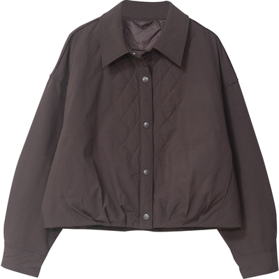 时尚衬衣款白鸭绒薄羽绒服