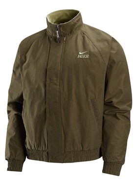 NIKE耐克Club男外套马年限定新年款暗褐摇粒绒梭织夹克IQ3705-212