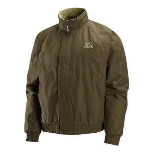 NIKE耐克Club男外套马年限定新年款暗褐摇粒绒梭织夹克IQ3705-212