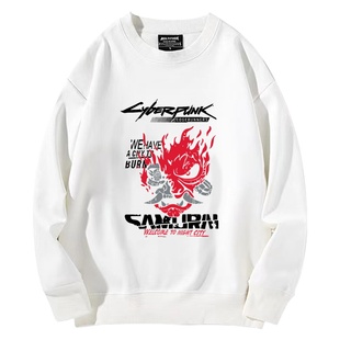 游戏赛博朋克2077周边强尼银手武侍乐队宽松圆领秋冬卫衣上衣服潮