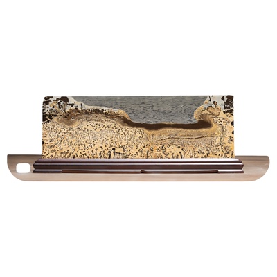 国画石石材家居摆件中式客厅上漆