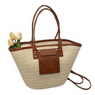 包包女士2026新款夏天草编沙滩包编织大容量大包包松弛轻便托特包