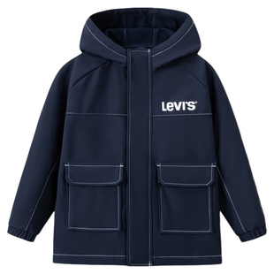 【新年马年】李维斯儿童外套男童风衣红色春季新款保暖加厚拜年服