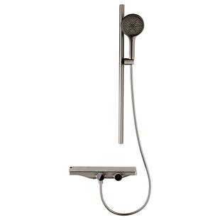 上杉卫浴-H99浴室枪灰奶白沐浴浴缸淋浴简易恒温无顶喷花洒套装