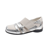 真皮~骄屿复古运动玛丽珍鞋女2026新款内增高魔术贴厚底芭蕾单鞋