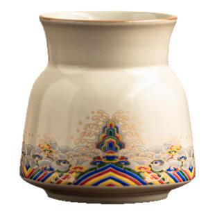 晨翔汝窑茶道六君子收纳桶单个茶筒茶具配件收纳盒办公室笔筒花插