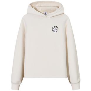 安踏雪鸮卫衣丨休闲摇粒绒套头衫女款冬季加绒宽松抓绒衣运动上衣