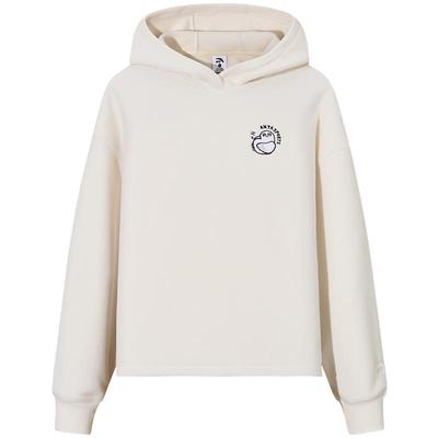 安踏环保雪鸮卫衣女休闲套头衫