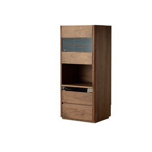 北美黑胡桃实木斗柜家用客厅电视柜边柜收纳储物柜高级感复古立柜