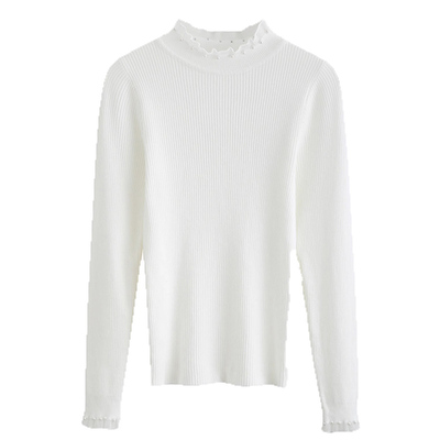 半高领珠钉针织打底衫女秋冬季款