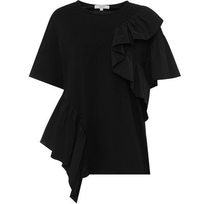 RUCOLINE黑色圆领短袖T恤