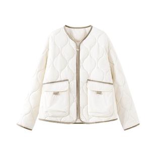 NOW真维斯轻薄棉袄棉服女款2026新款冬季保暖羽绒服内胆夹棉外套