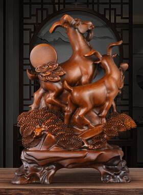 三羊开泰摆件 客厅酒柜电视柜玄关书房鞋柜摆件 开业乔迁送礼摆件