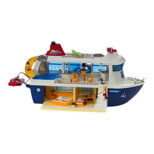 送儿童生日礼物 摩比世界玩具船大playmobil海盗动物消防快艇邮轮