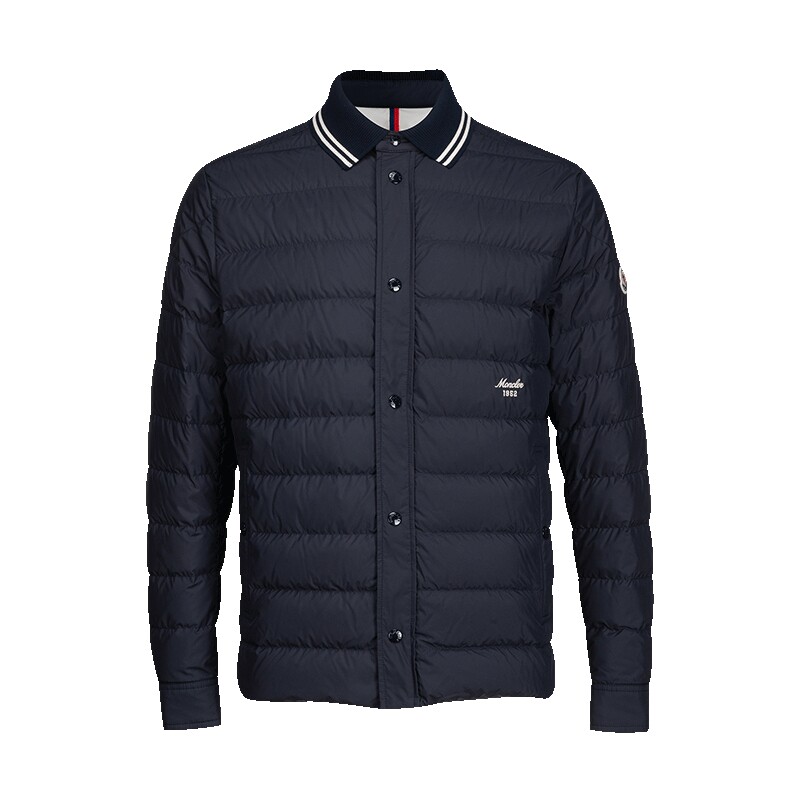 Moncler单排扣长袖翻领羽绒服男