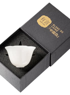 冰种白瓷茶杯高档个人专用