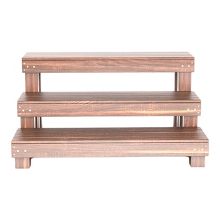 户外防腐木花架鱼缸架多肉阶梯架阳台实木置物架地台垫高木台阶