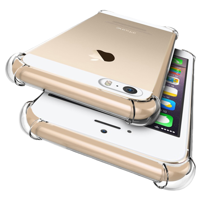 苹果5S手机壳透明全包iphoneSE防摔来电闪气囊ihone5抖音硅胶软壳适用于