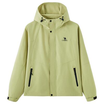 连帽春秋骆驼男装外套