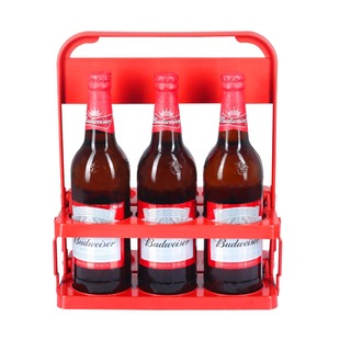 手提啤酒筐ktv酒架塑料提篮可折叠酒架便携式瓶装手提框6瓶装拎架