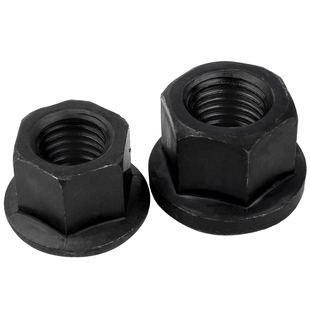 4.8/8.8/10.9级高强度法兰螺母六角带垫螺帽加厚压板螺丝帽M3-M30