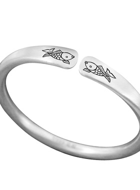 实心银手镯纯银复古女