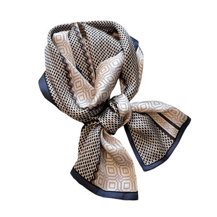 桑蚕丝窄长条丝巾系脖高级感搭西装衬衫飘带2025新款真丝细窄围巾