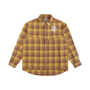 BURNIN*Disney Pixar Toy Story合作系列牛仔格纹破坏长袖衬衫