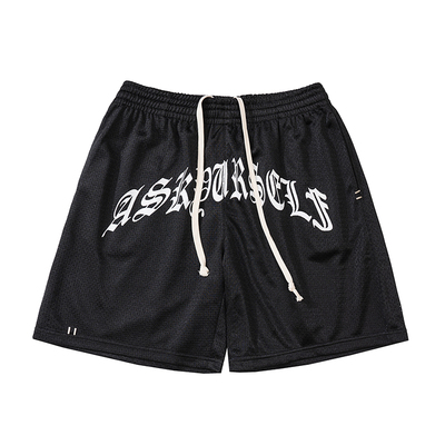 ASKYURSELF梵文字母高街网眼短裤