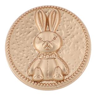 金属小兔子纽扣开衫毛衣小香风扣子外套可爱精致立体卡通儿童钮扣