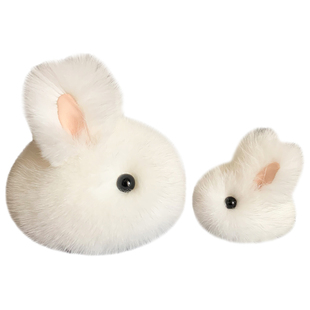 哥本哈根水貂毛小兔子挂件毛绒迷你玉兔包包钥匙扣挂饰萌萌装死兔